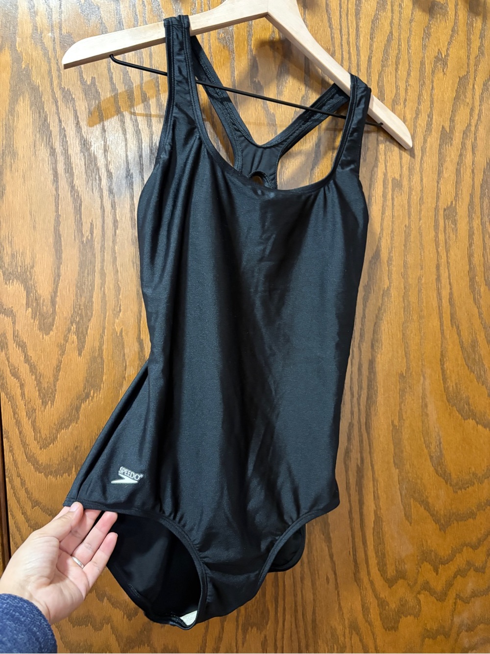 Speedo Ultraback Black One Piece Swimsuit size 14